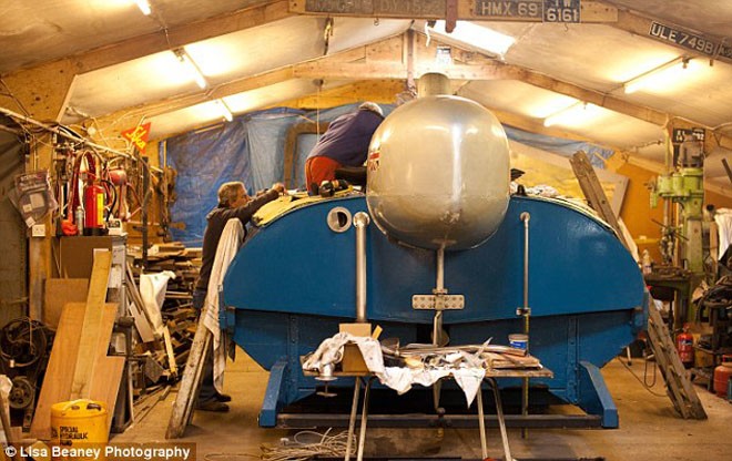 Labour of love: The Bluebird K3 was restored by a handful of craftsmen in a tiny workshop in East Sussex - Bluebird resurrected © Lisa Beaney photography